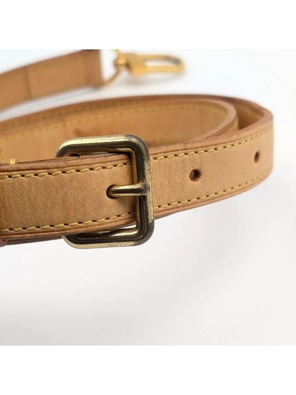 Louis Vuitton Shoulder Strap Vachetta Leather Adjustable Gold